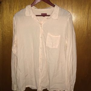 XL Merona pink gingham button up